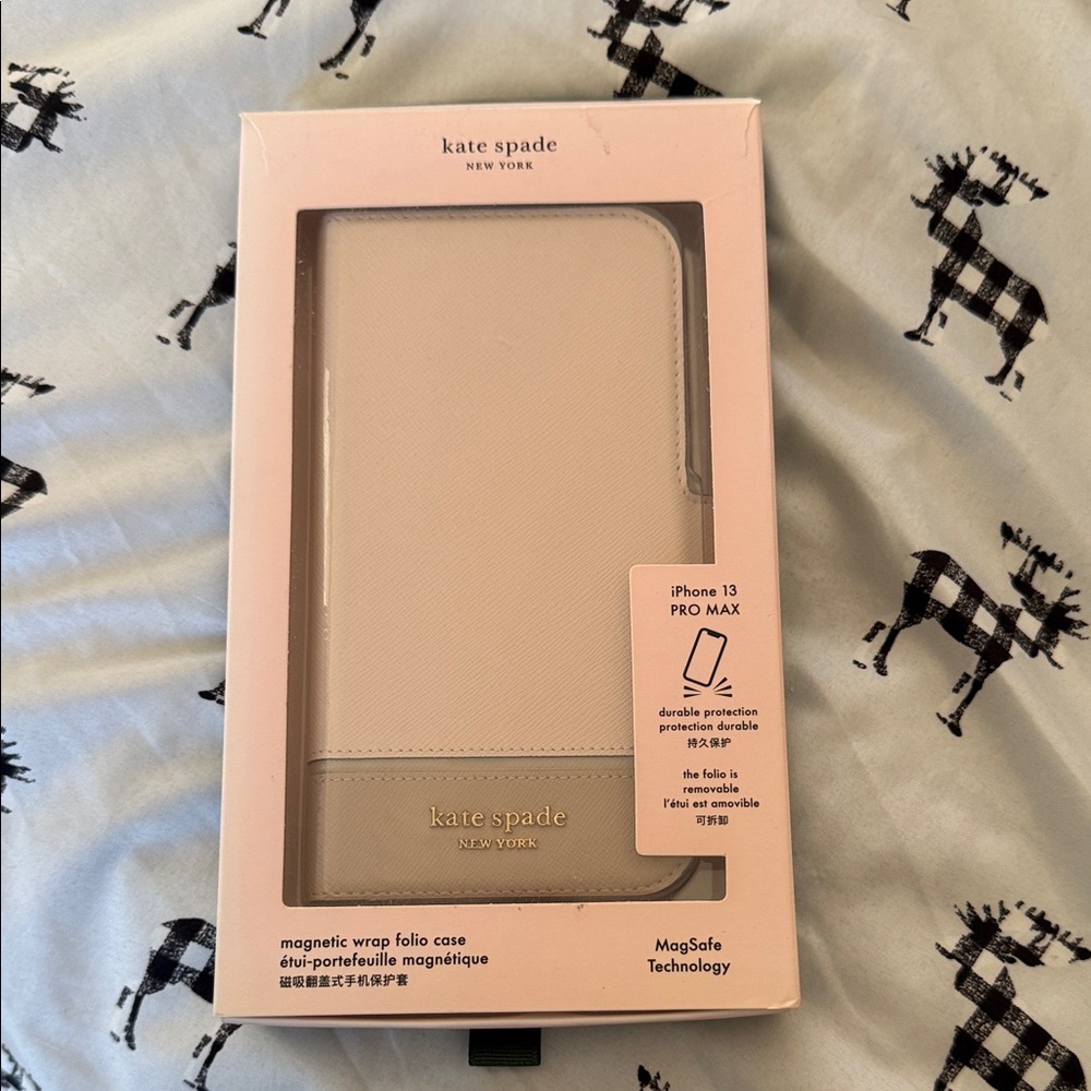 Kate Spade Cream iPhone 13 Pro Max Folio Case